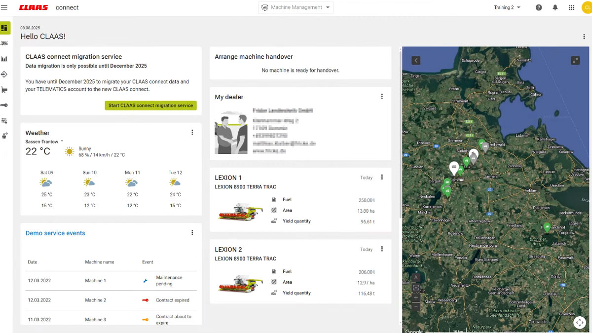 Claas connect отримає інструменти для змішаних парків і автоматичного обміну даними